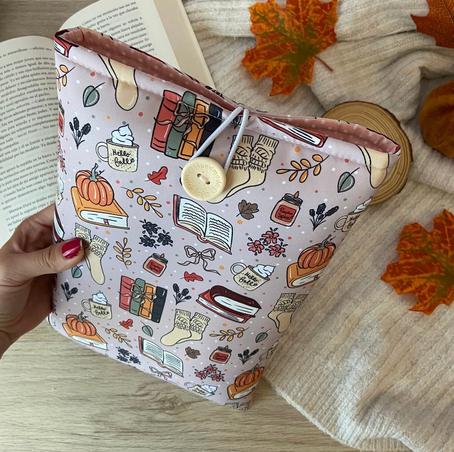 Funda literaria hello fall
