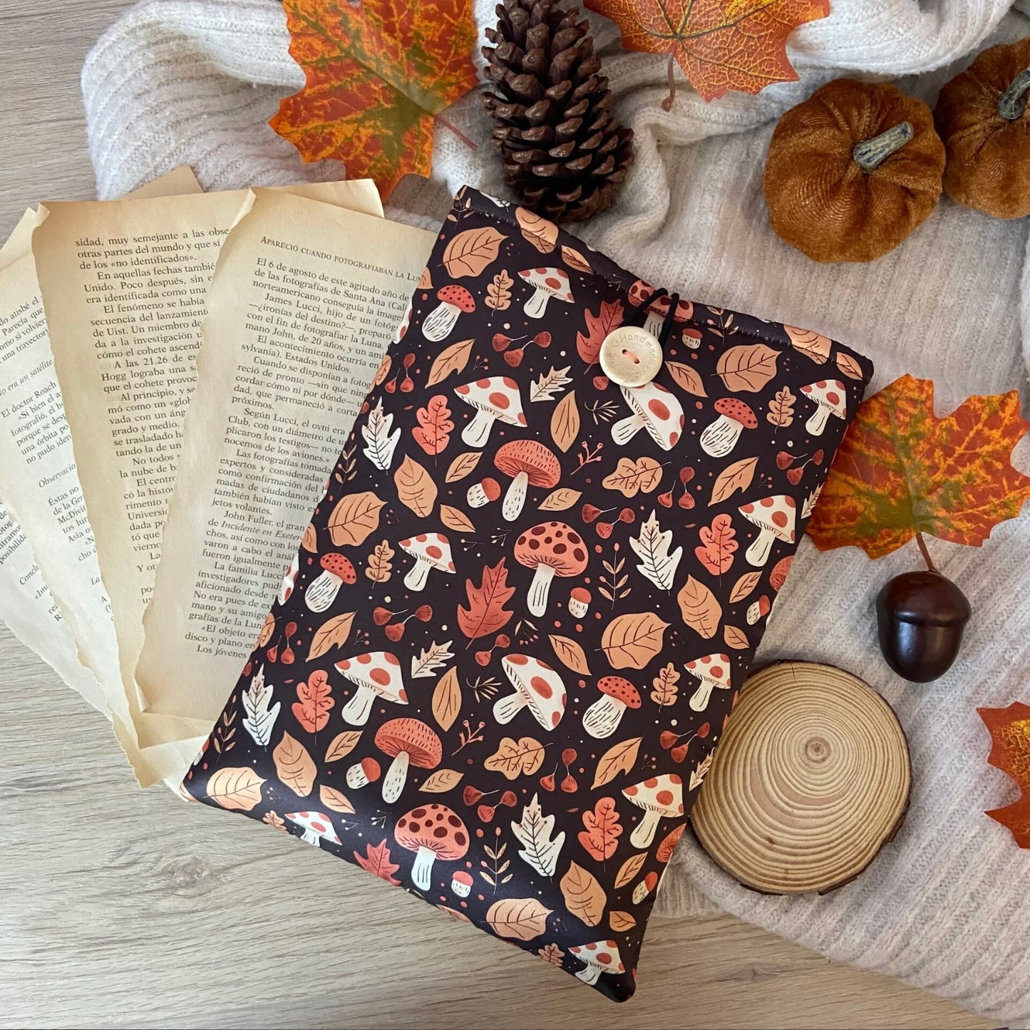 Funda literaria setas