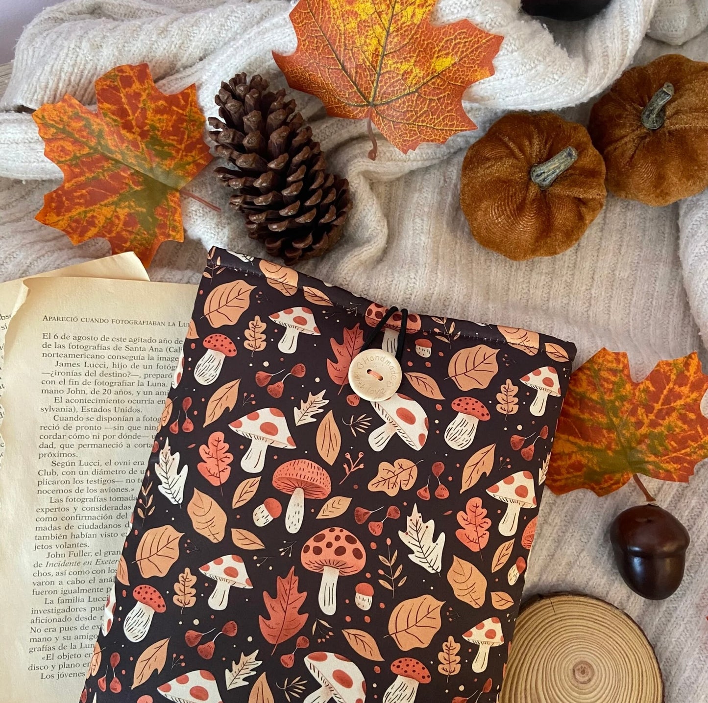 Funda literaria setas
