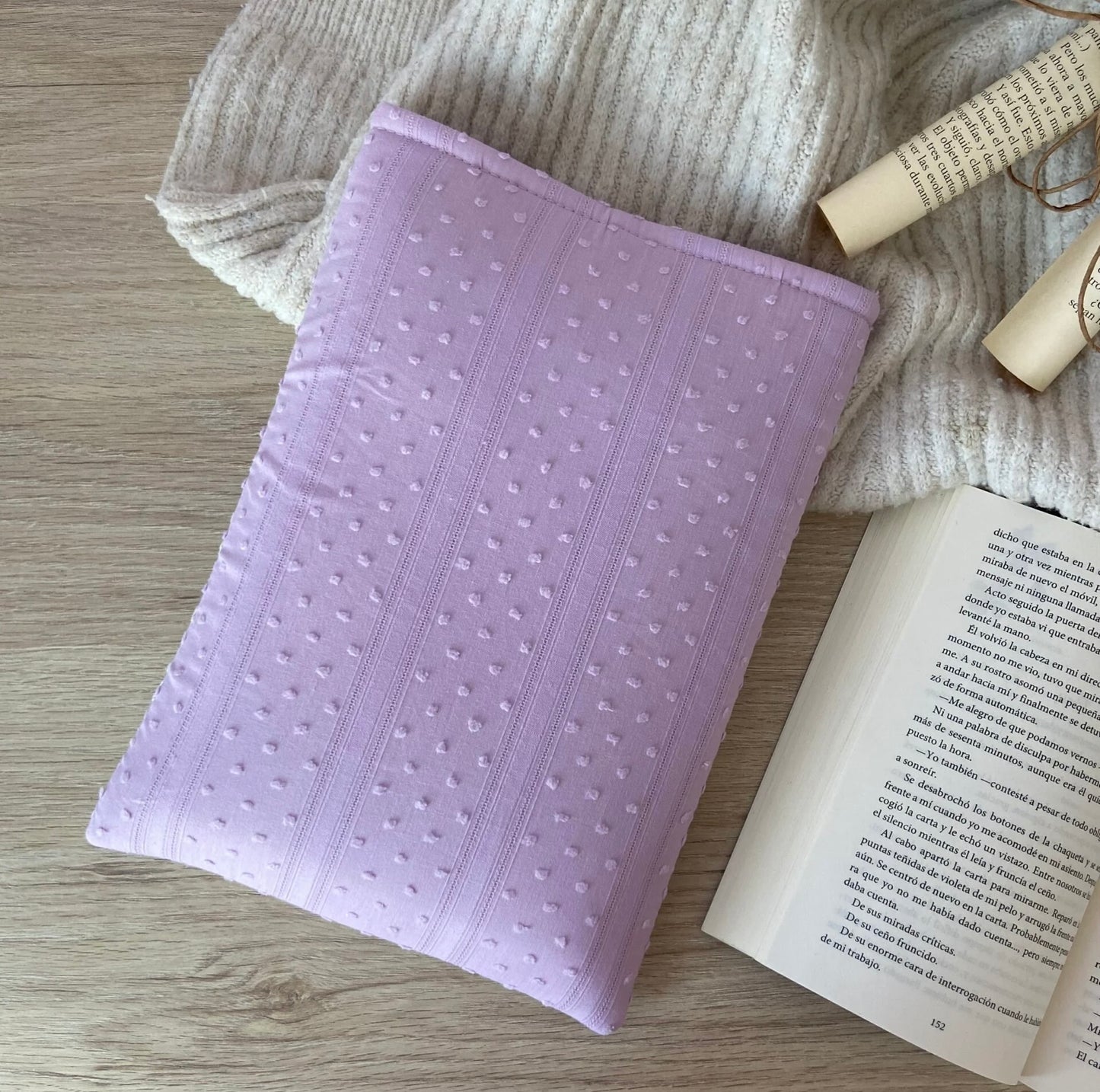 Funda literaria Violet con bolsillo