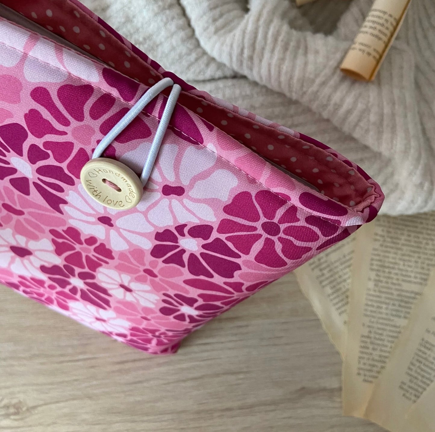 Funda literaria Galatea en tonos rosa
