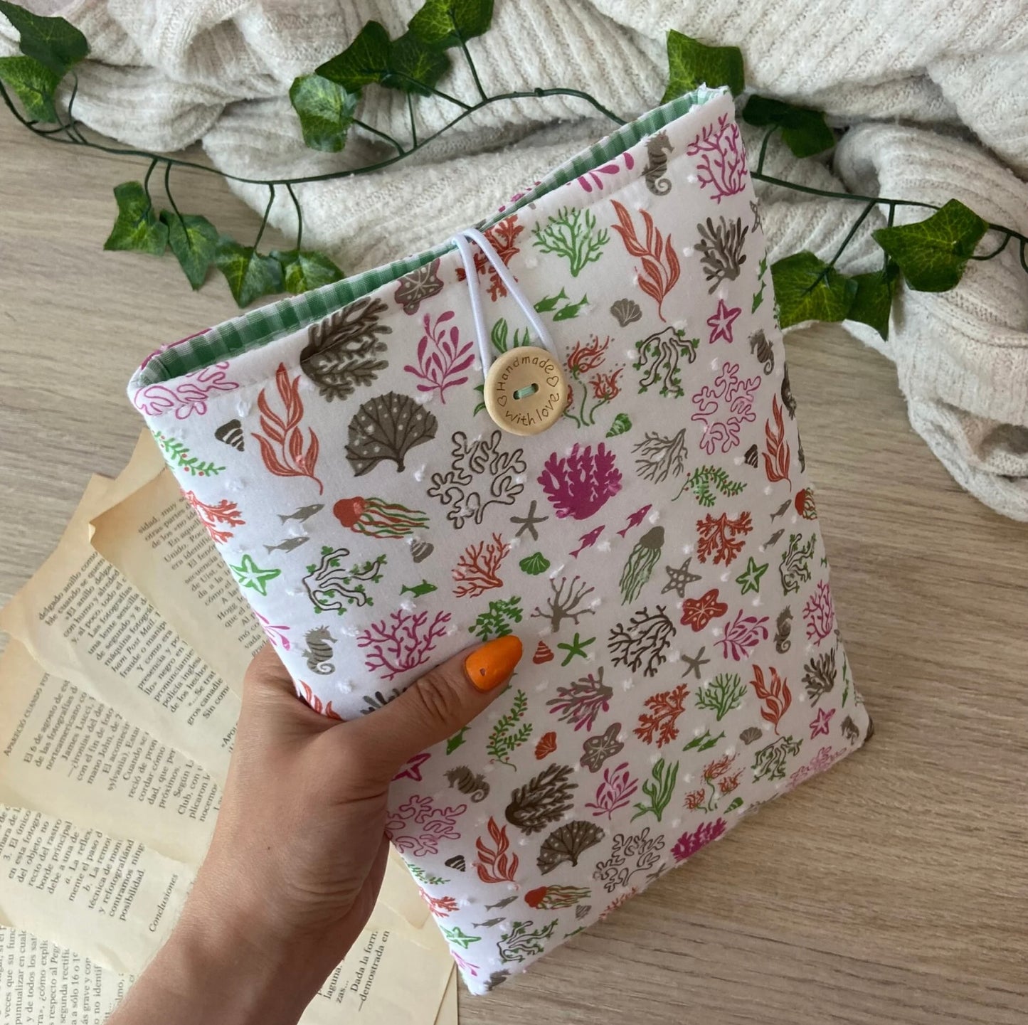 Funda literaria plumeti bajo el mar