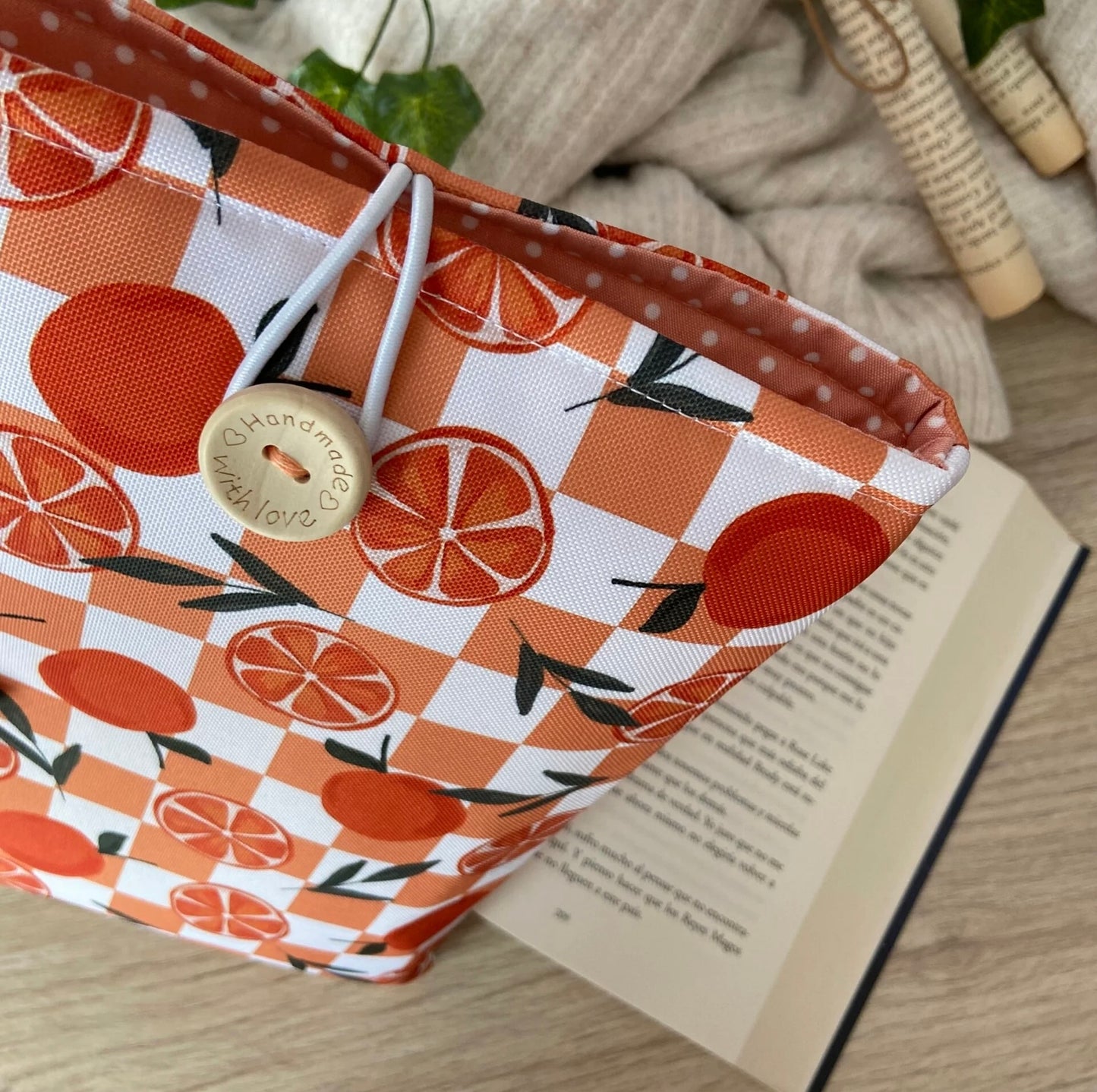Funda literaria naranjas impermeable