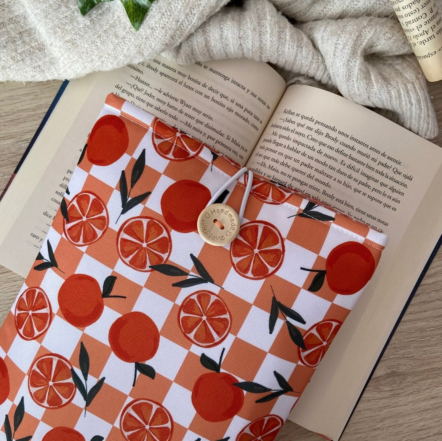 Funda literaria naranjas impermeable