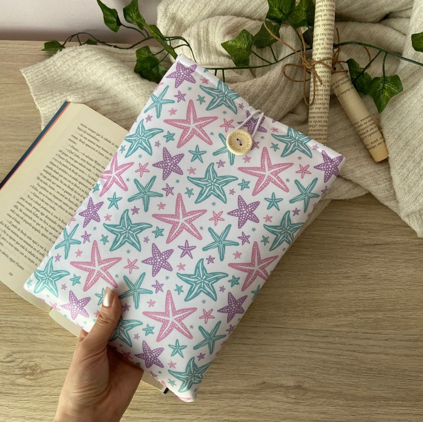 Funda literaria estrellas de mar
