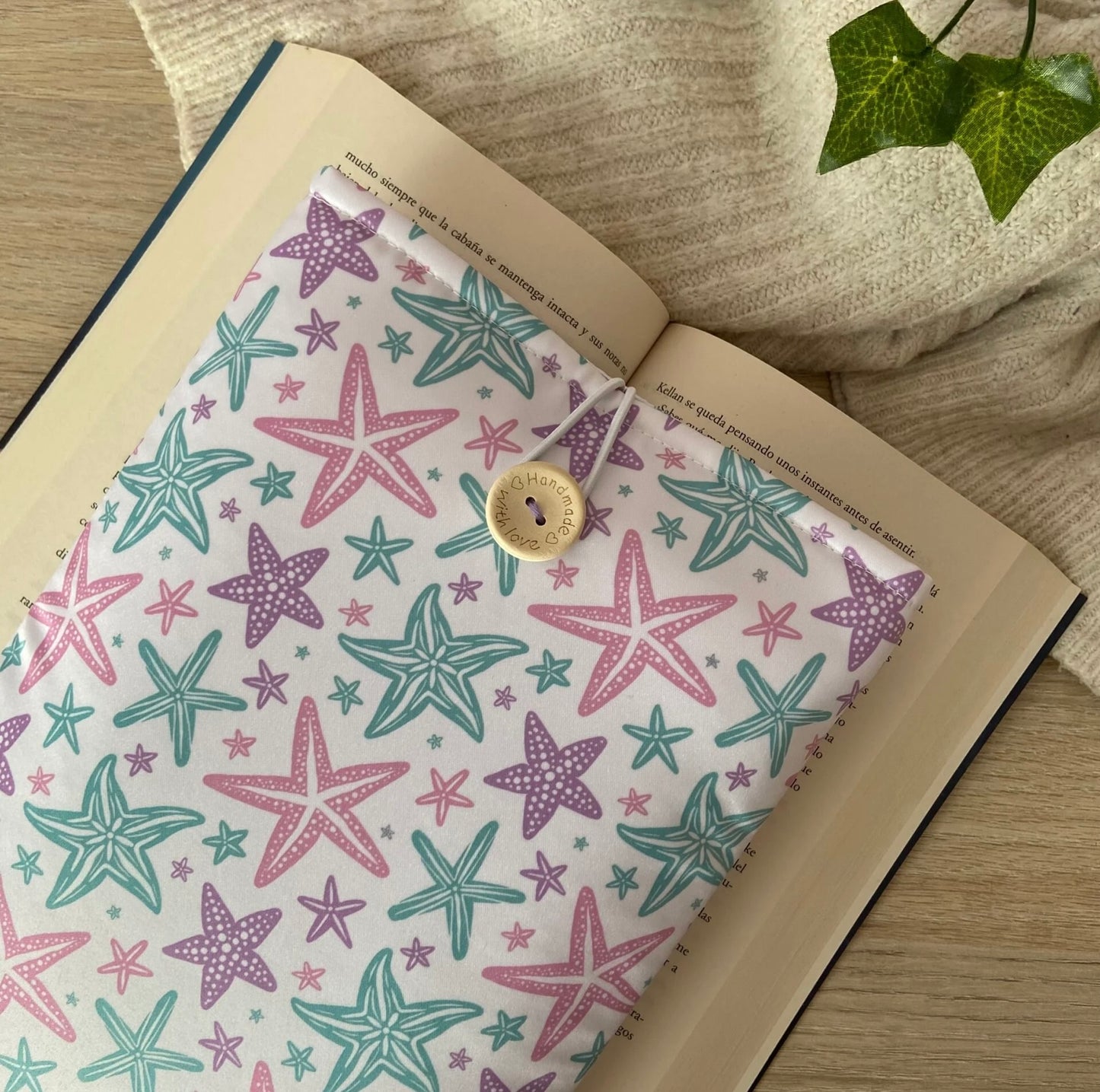 Funda literaria estrellas de mar
