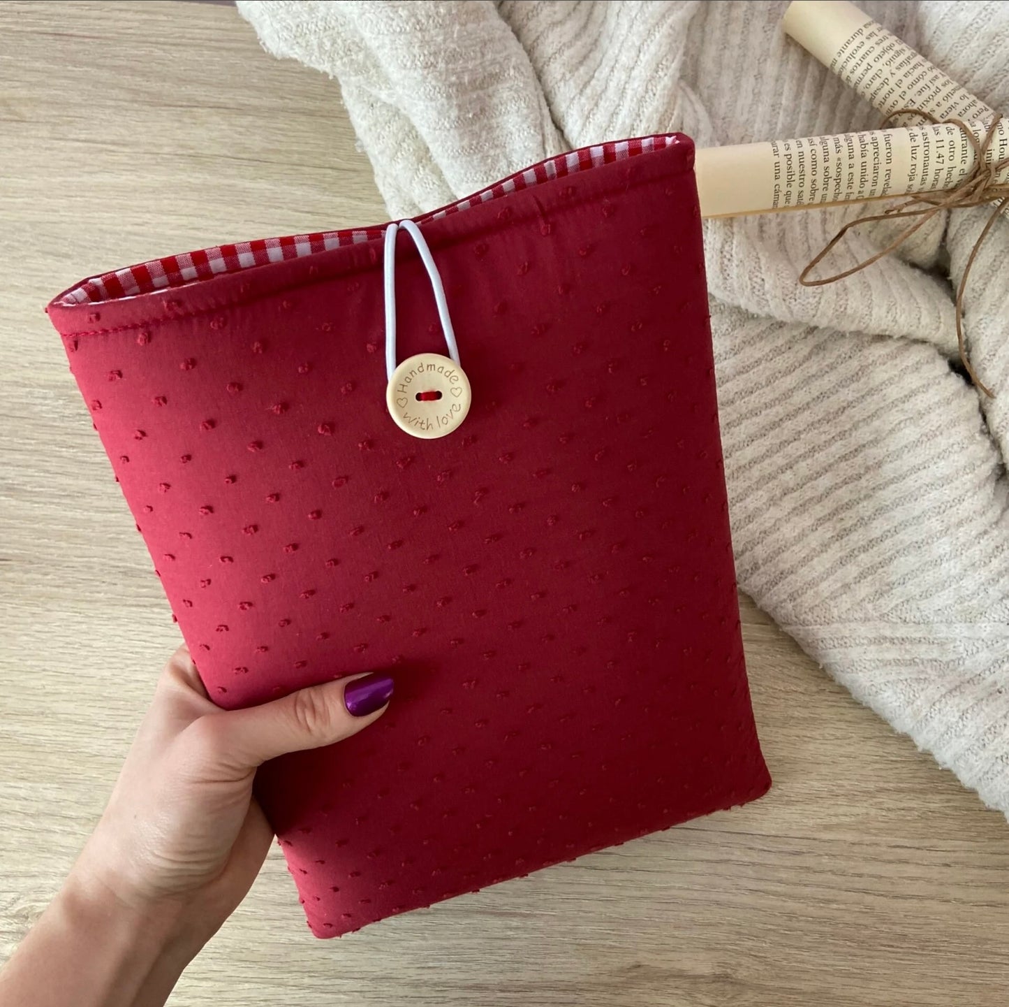 Funda literaria plumeti burdeos