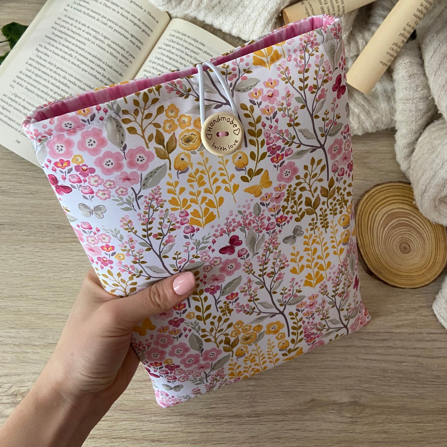 Funda literaria magic flowers