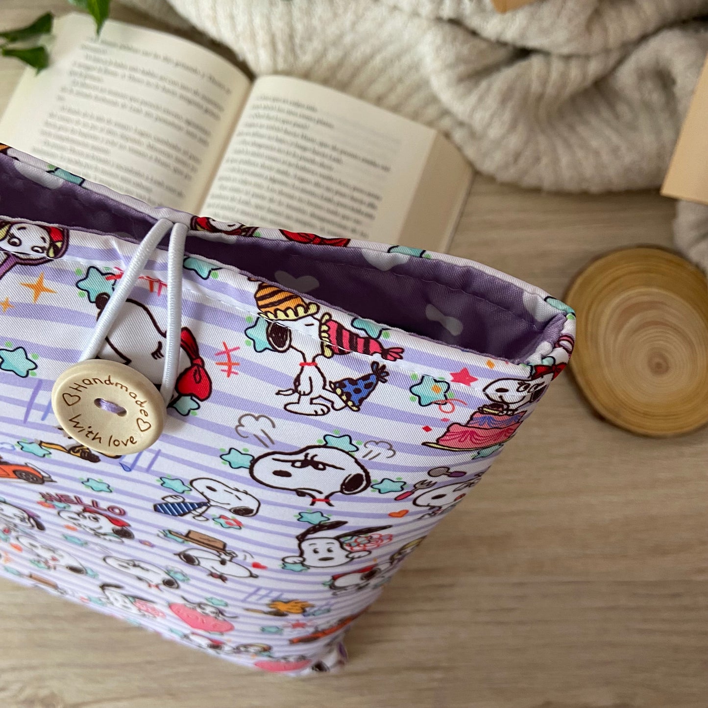 Funda literaria busy Snoopy