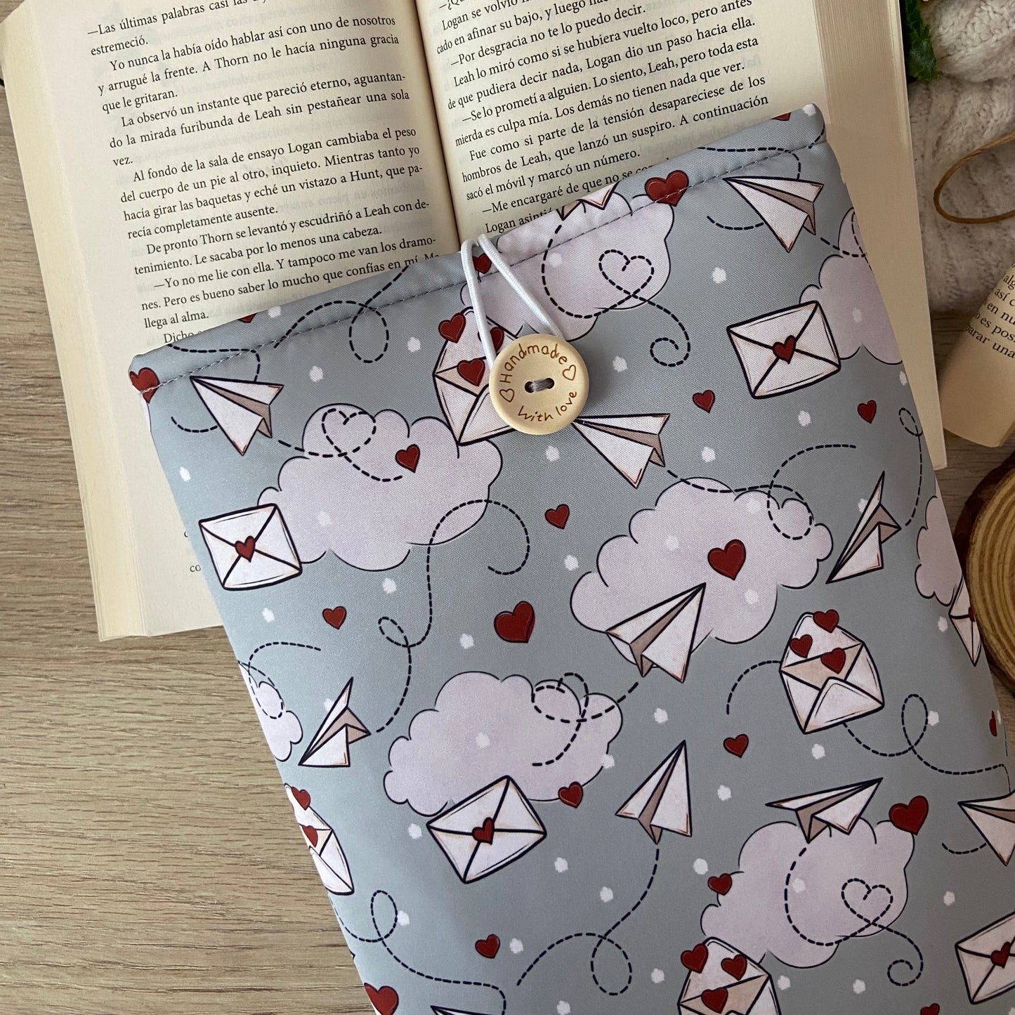 Funda literaria cartas de amor