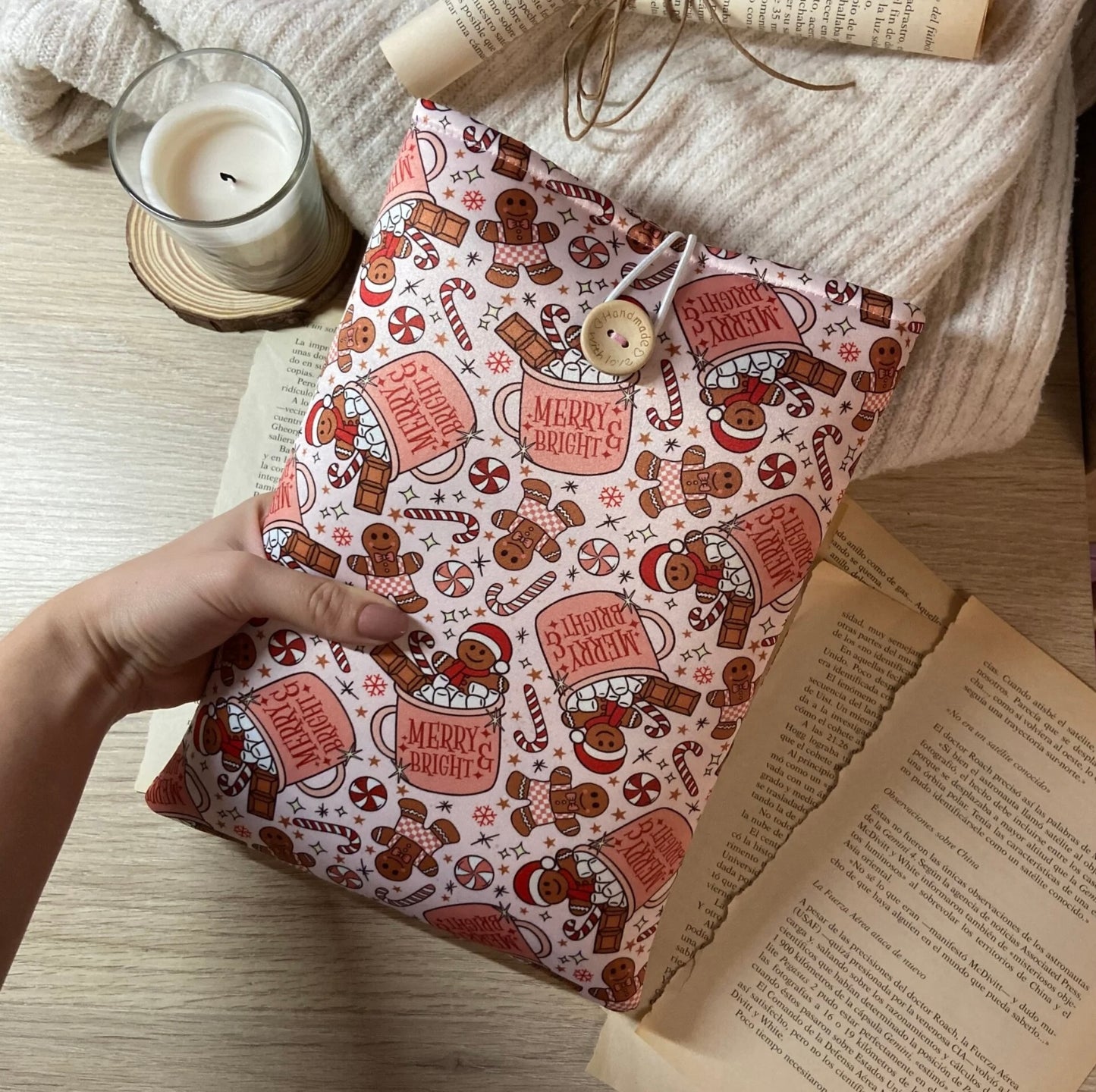 Funda literaria Merry & Bright