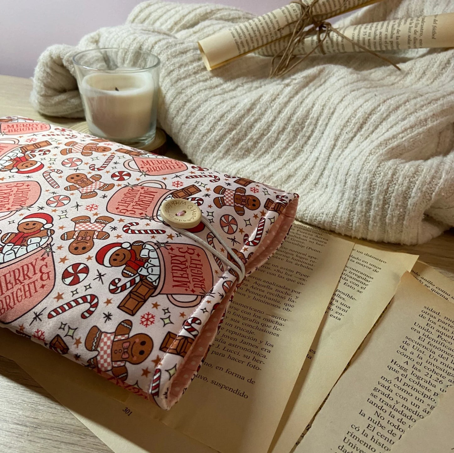 Funda literaria Merry & Bright