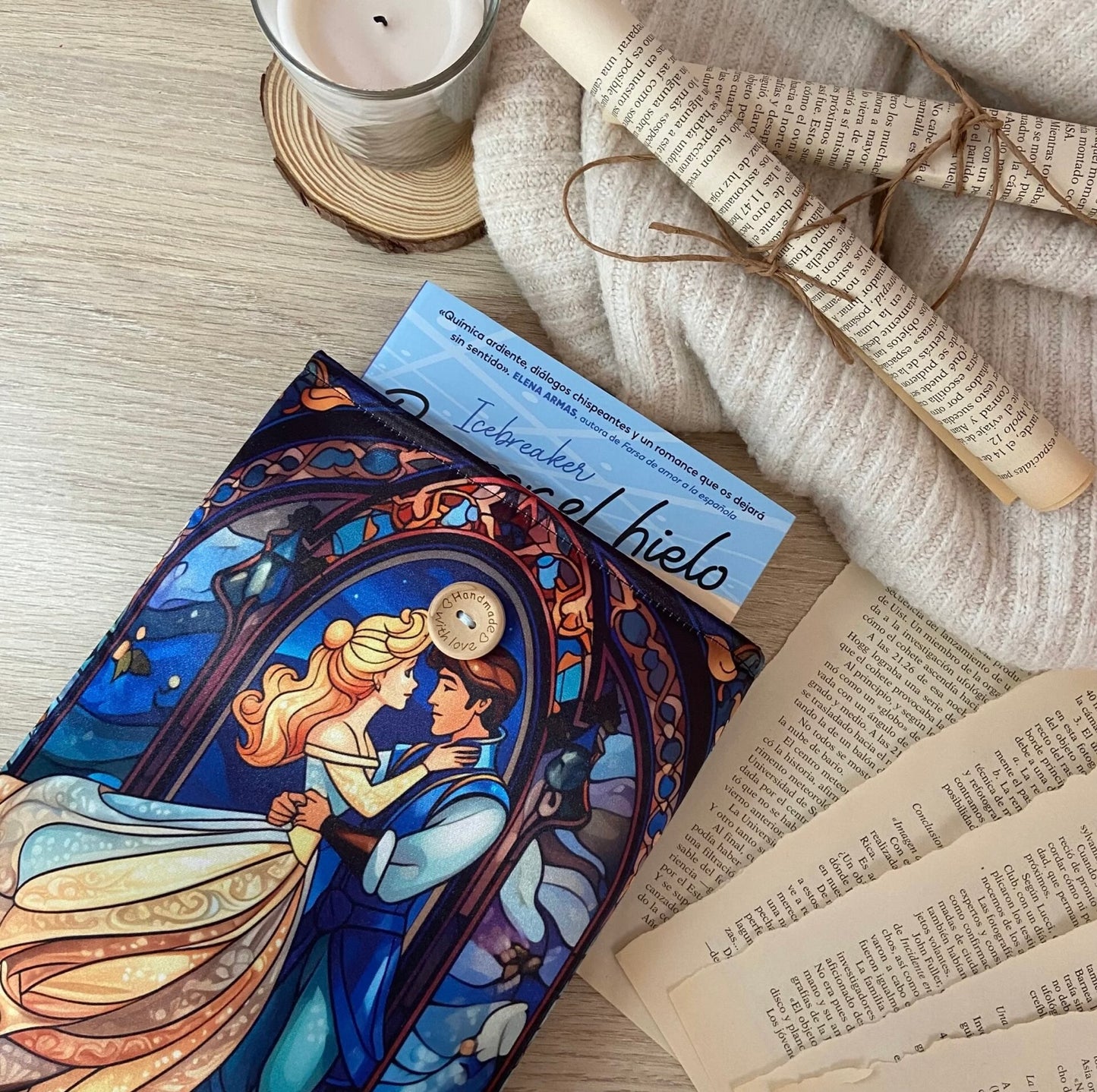 Funda literaria Cenicienta en su castillo