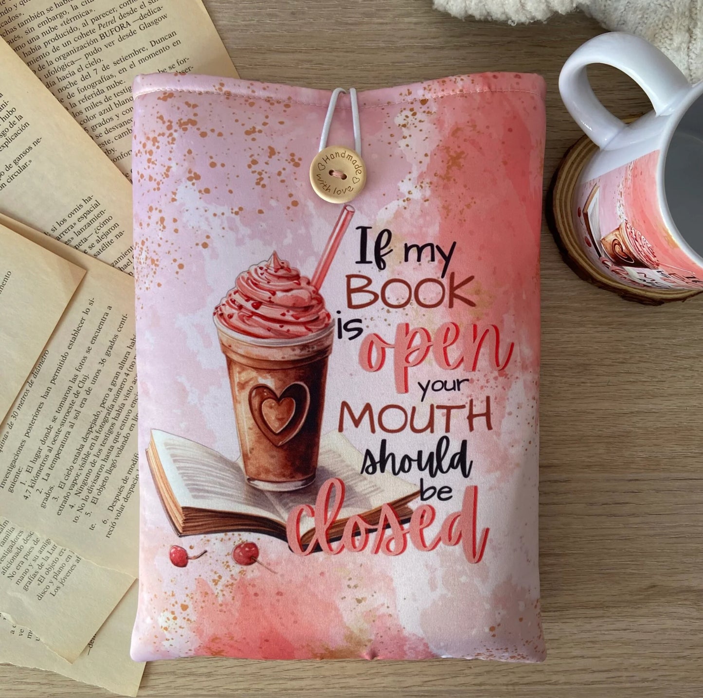 Funda literaria If my book is open