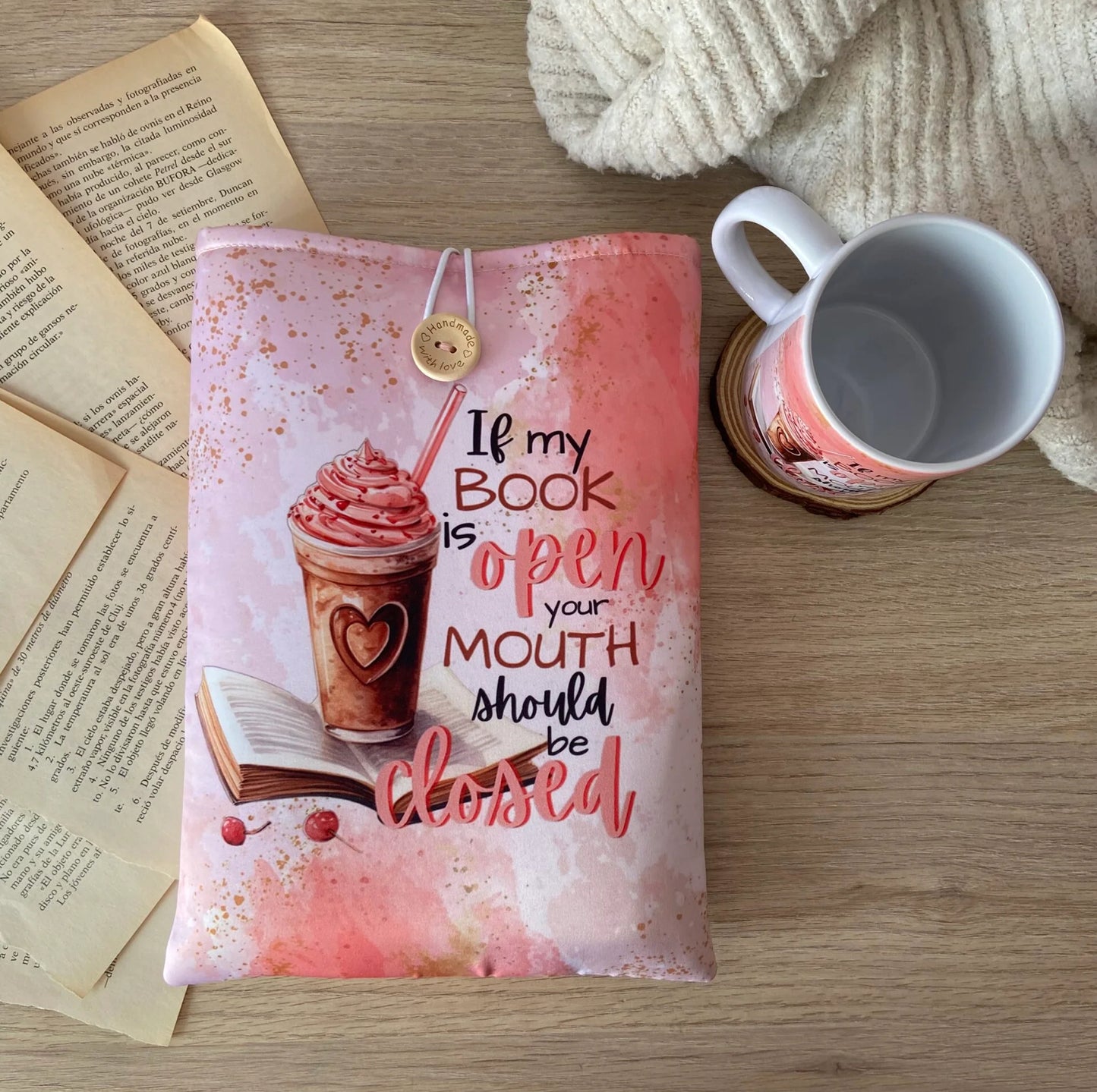 Funda literaria If my book is open