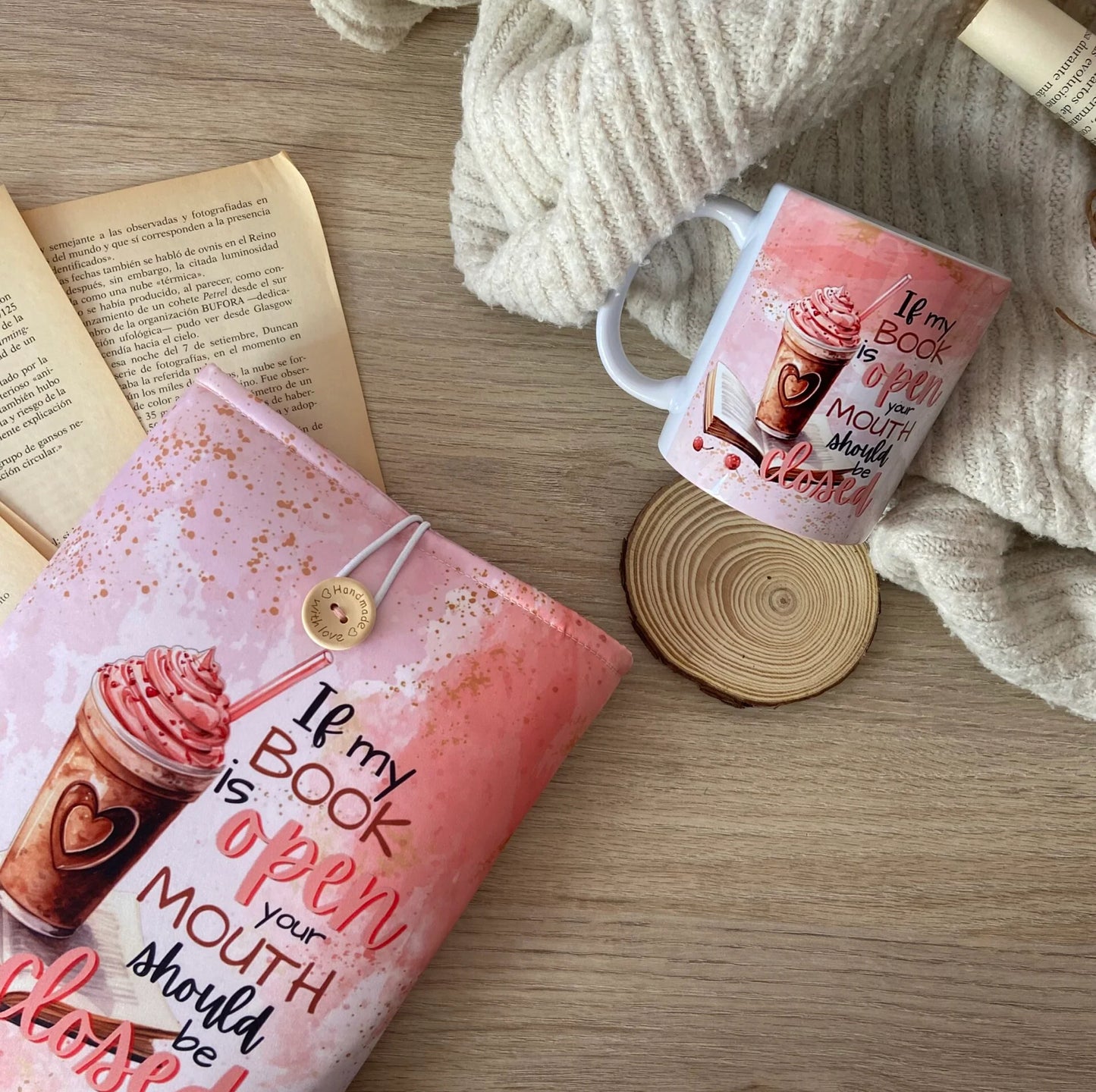 Funda literaria If my book is open