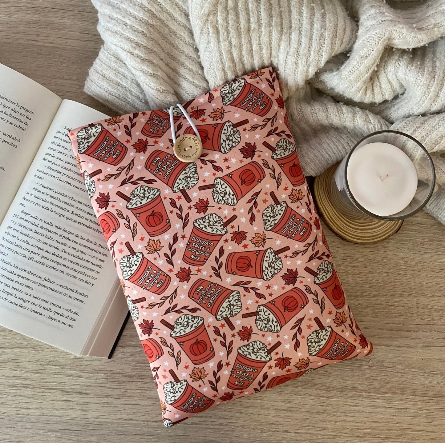 Funda literaria pumpkin time & everything nice