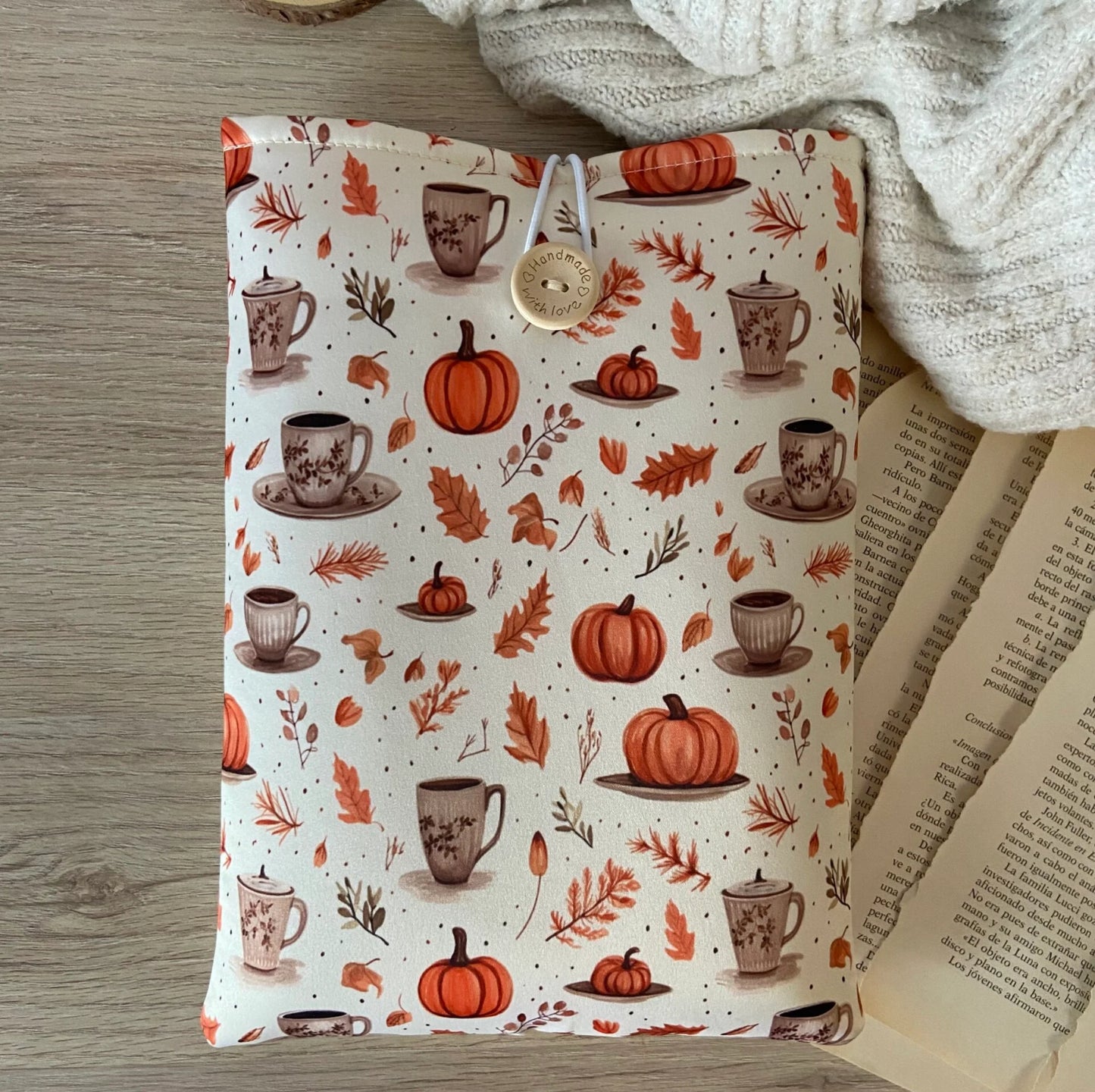 Funda literaria pumpkin time