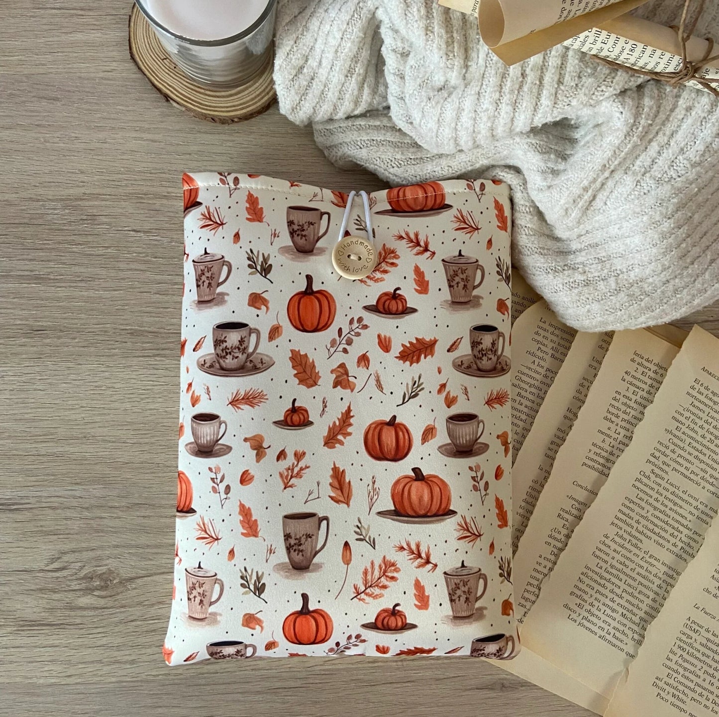 Funda literaria pumpkin time