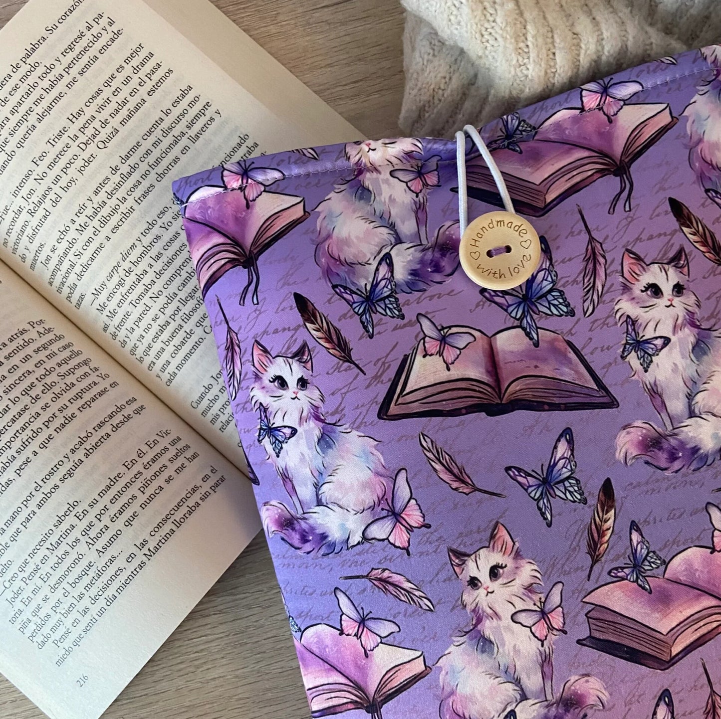 Funda literaria cat booklover