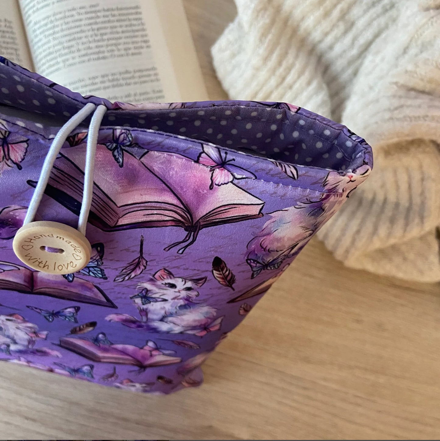 Funda literaria cat booklover