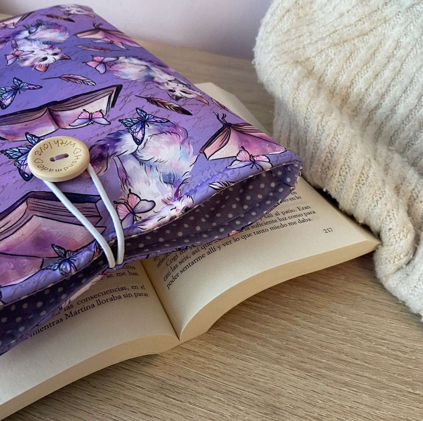 Funda literaria cat booklover