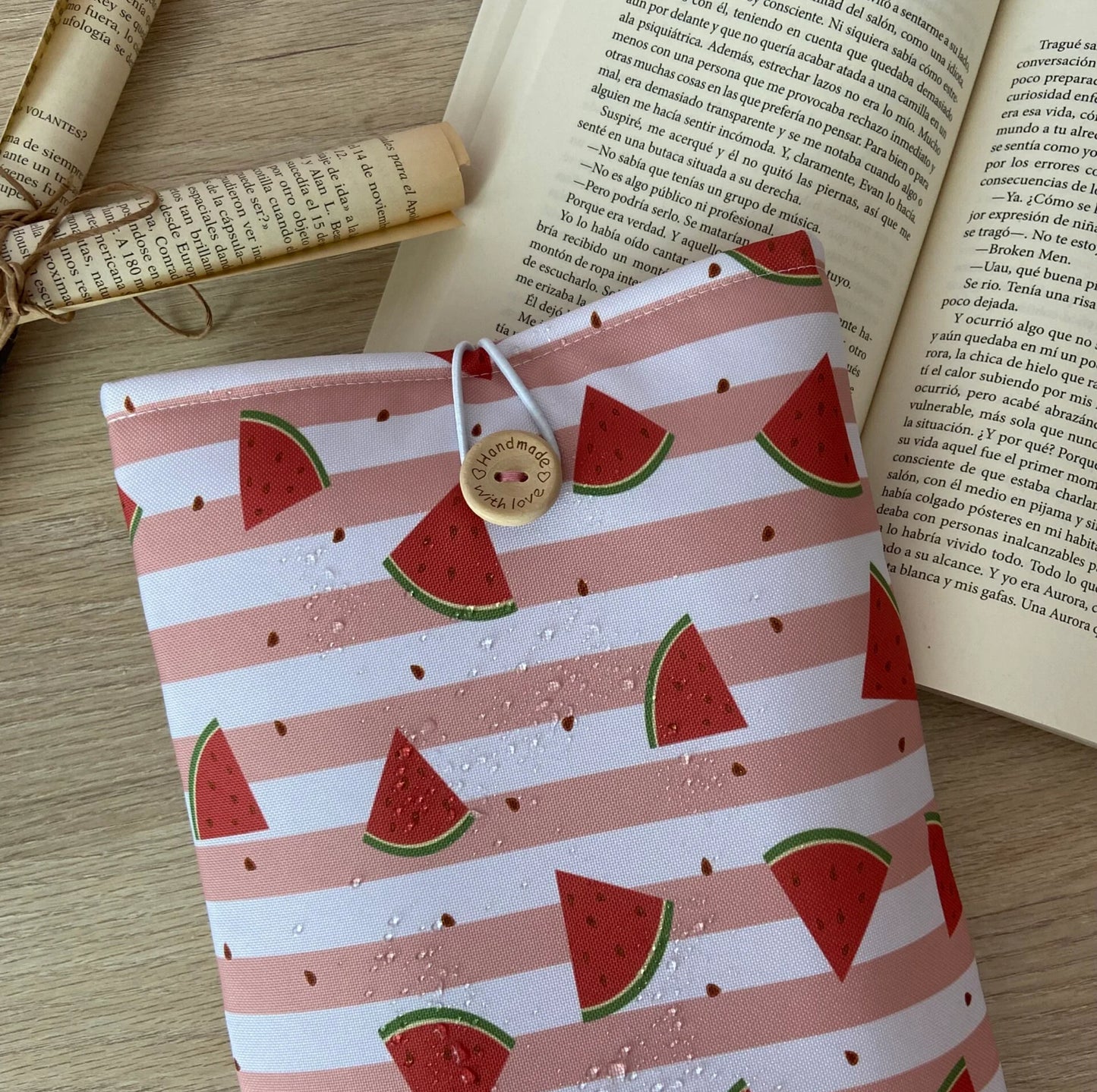 Funda literaria sandías impermeable
