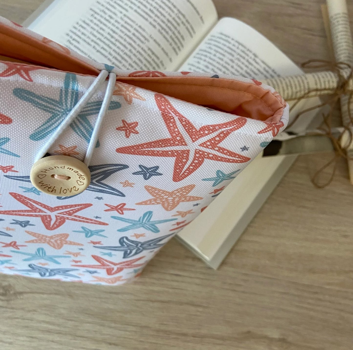 Funda literaria estrellas de mar impermeable