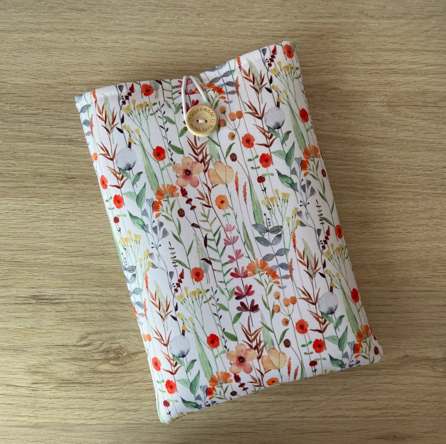Funda literaria ramas de flores impermeable