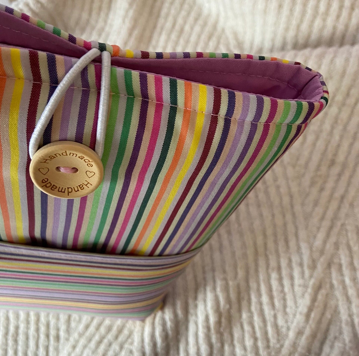 Funda literaria rayas con bolsillo