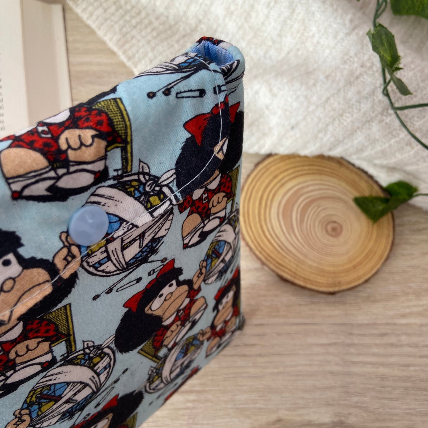 Funda kindle Mafalda (en azul)