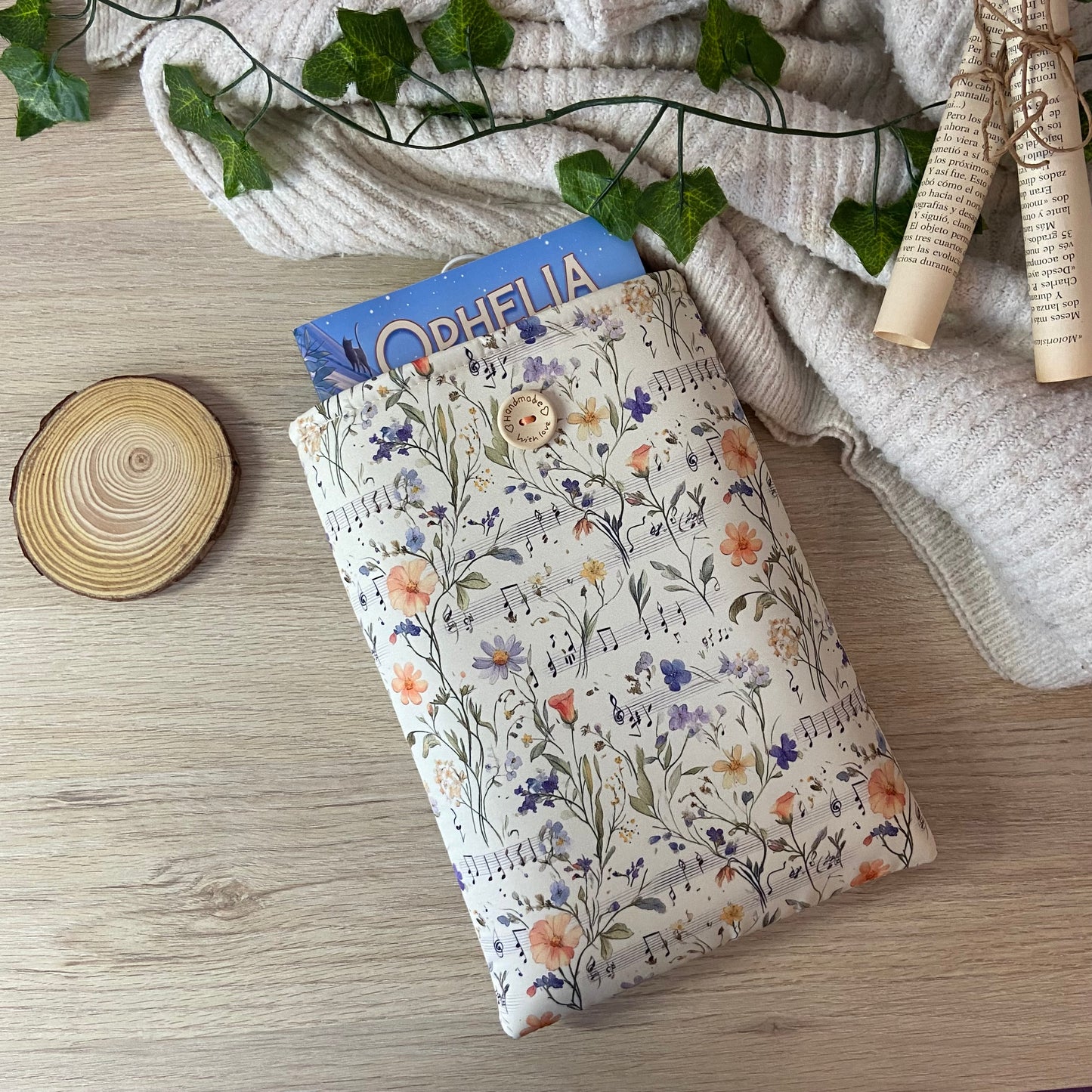 Funda literaria las flores musicales