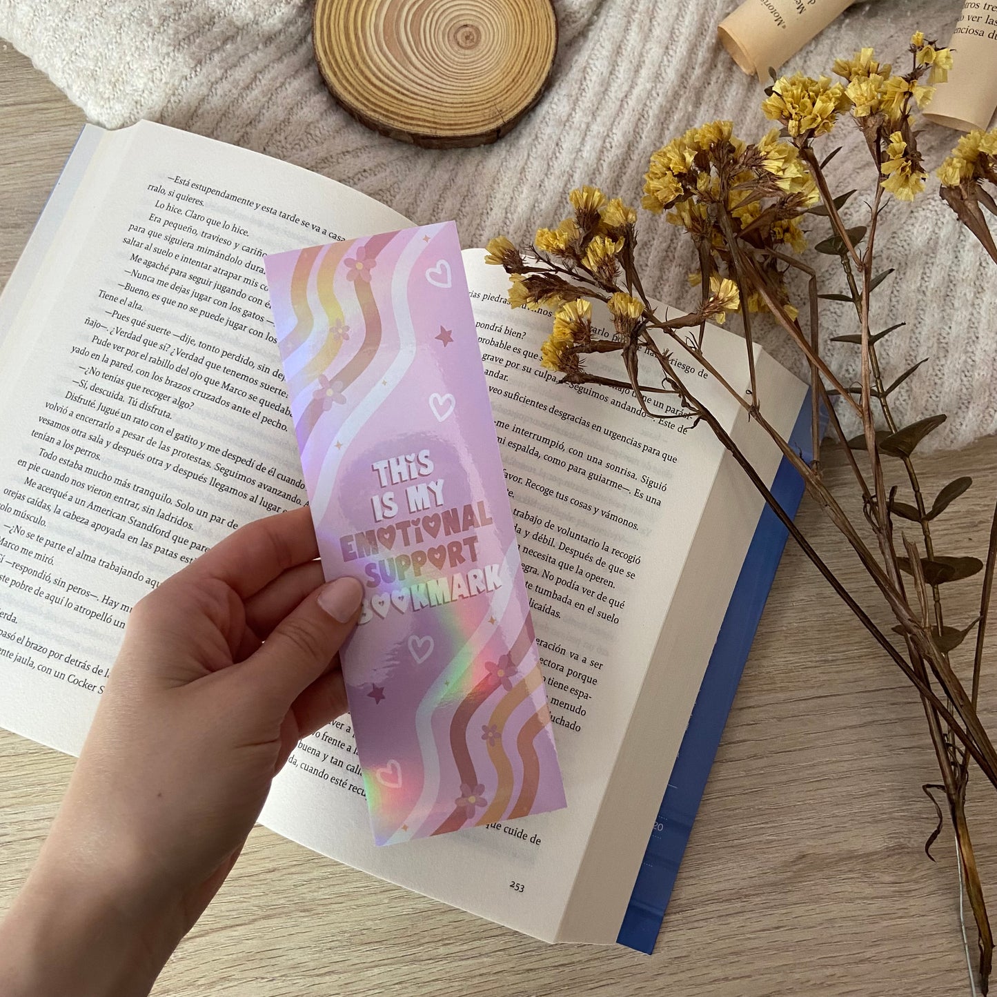 Marcapáginas my emotional support bookmark