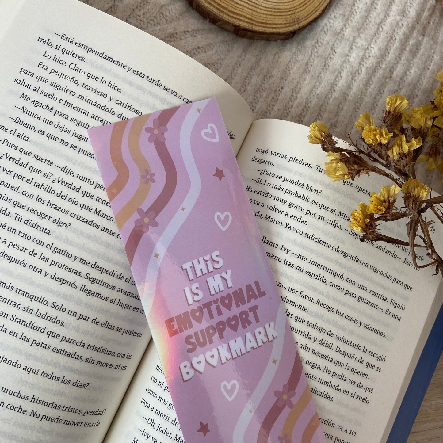 Marcapáginas my emotional support bookmark