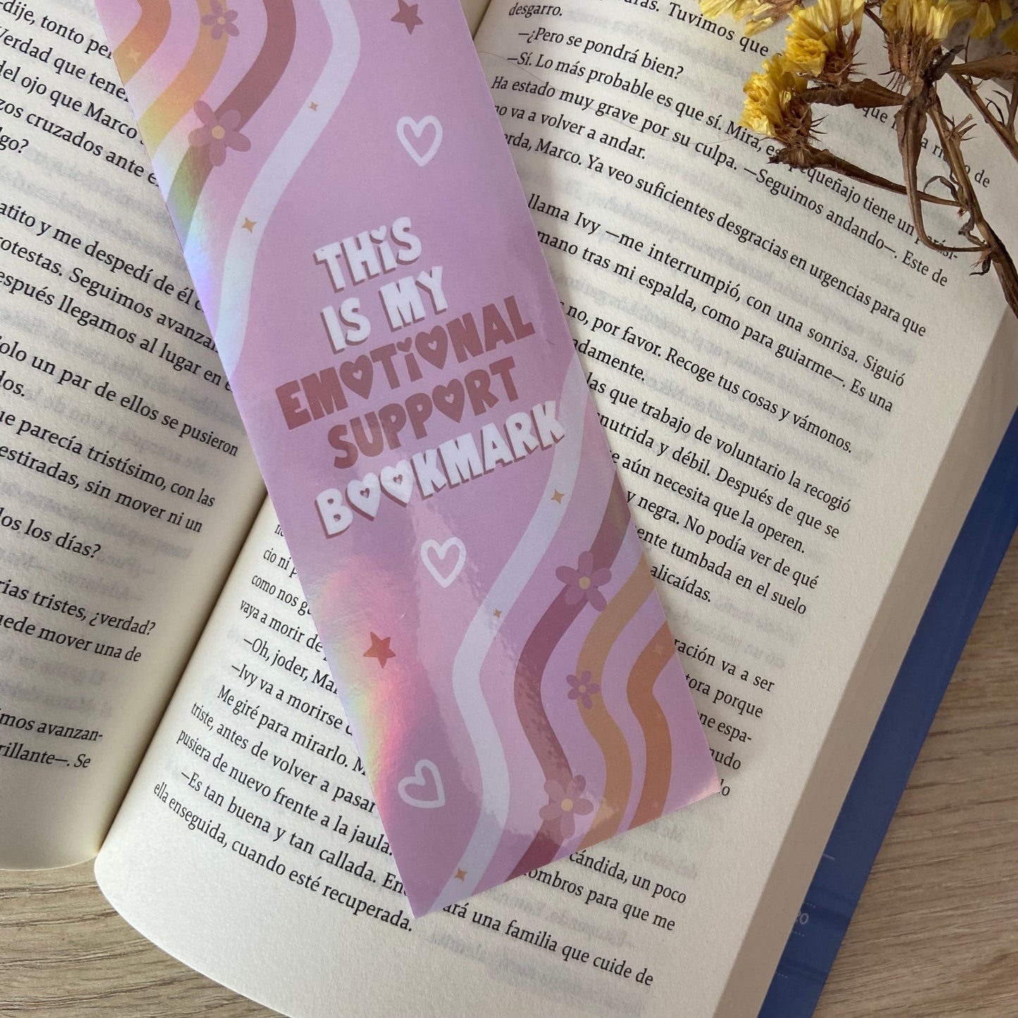 Marcapáginas my emotional support bookmark
