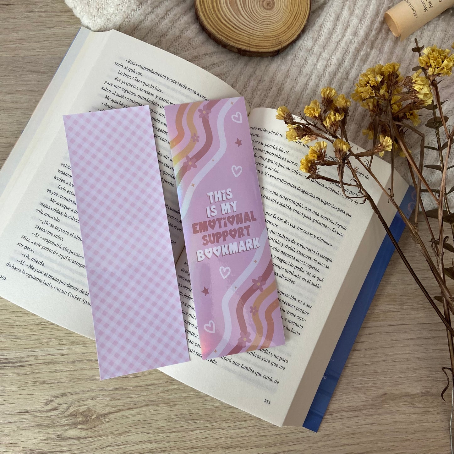 Marcapáginas my emotional support bookmark