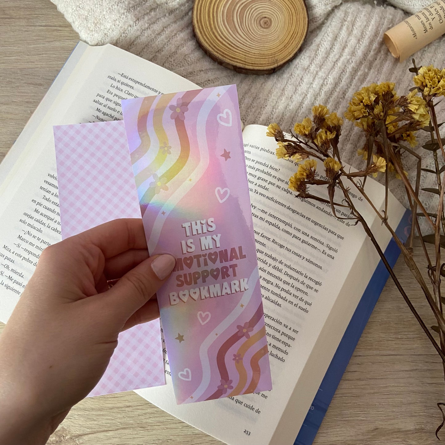 Marcapáginas my emotional support bookmark