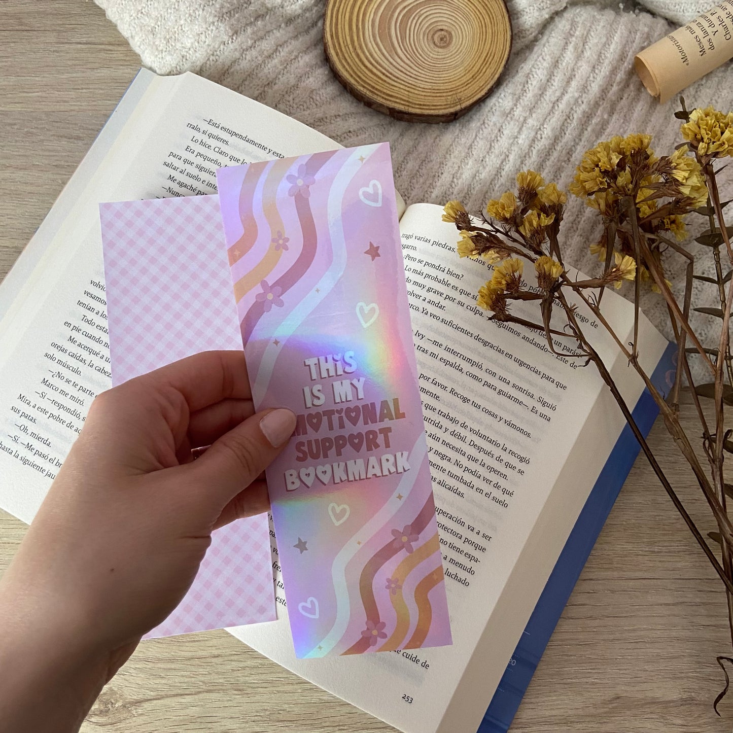Marcapáginas my emotional support bookmark