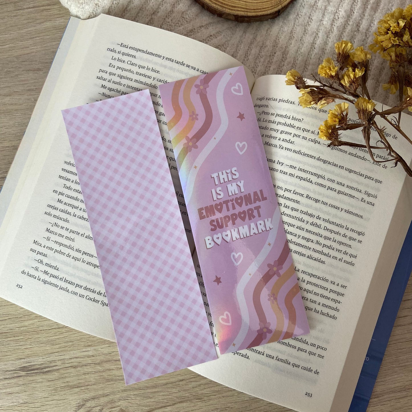 Marcapáginas my emotional support bookmark