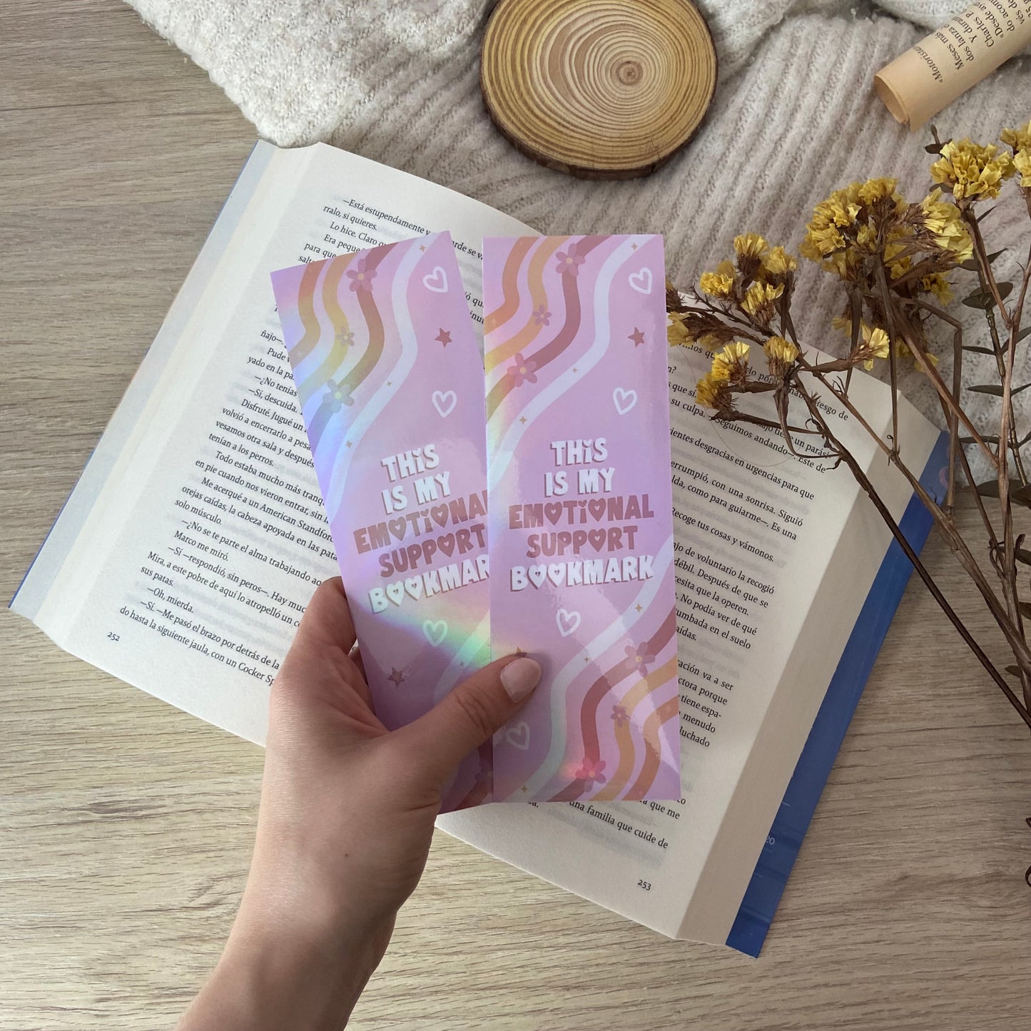 Marcapáginas my emotional support bookmark