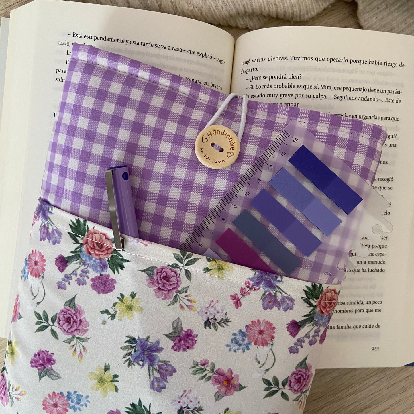 Funda literaria Bali con bolsillo