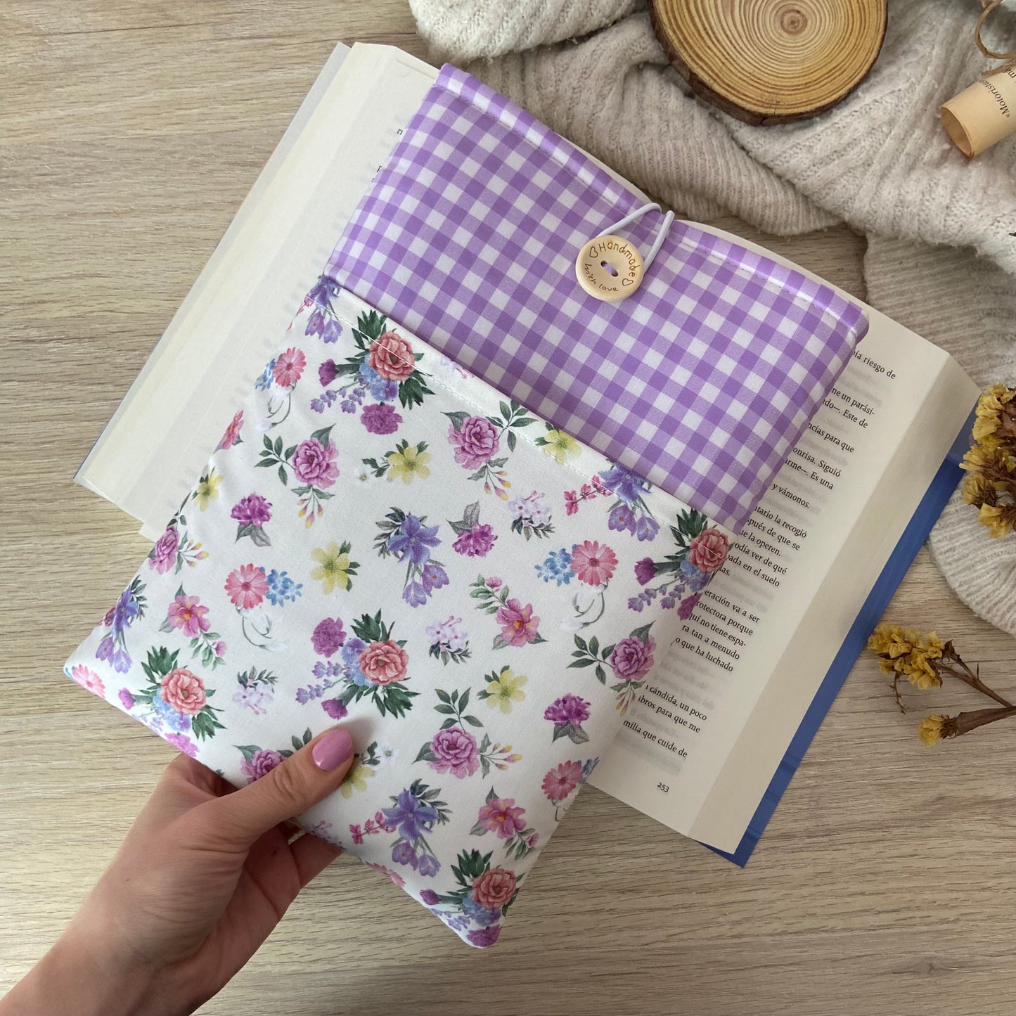 Funda literaria Bali con bolsillo