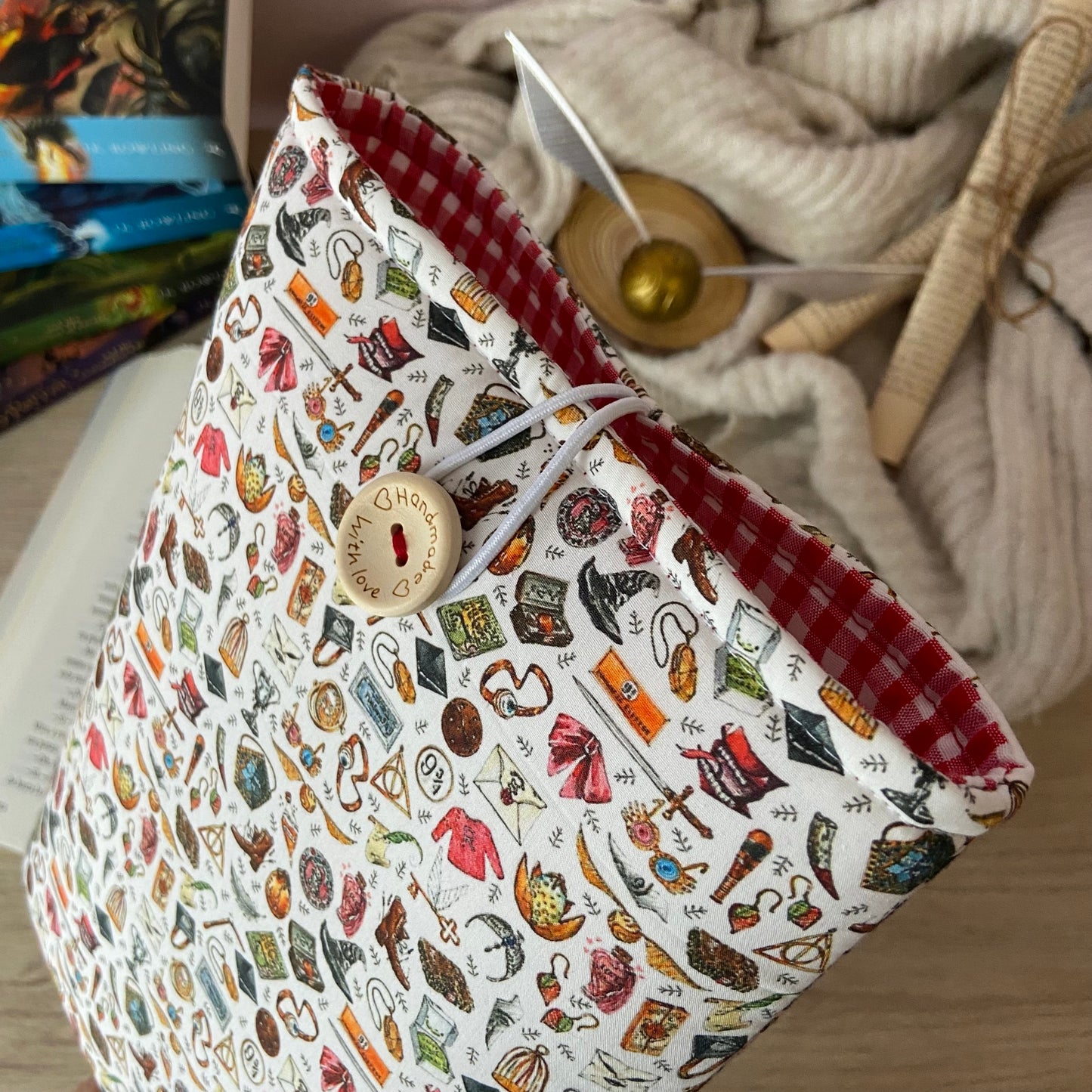 Funda literaria objetos Harry Potter