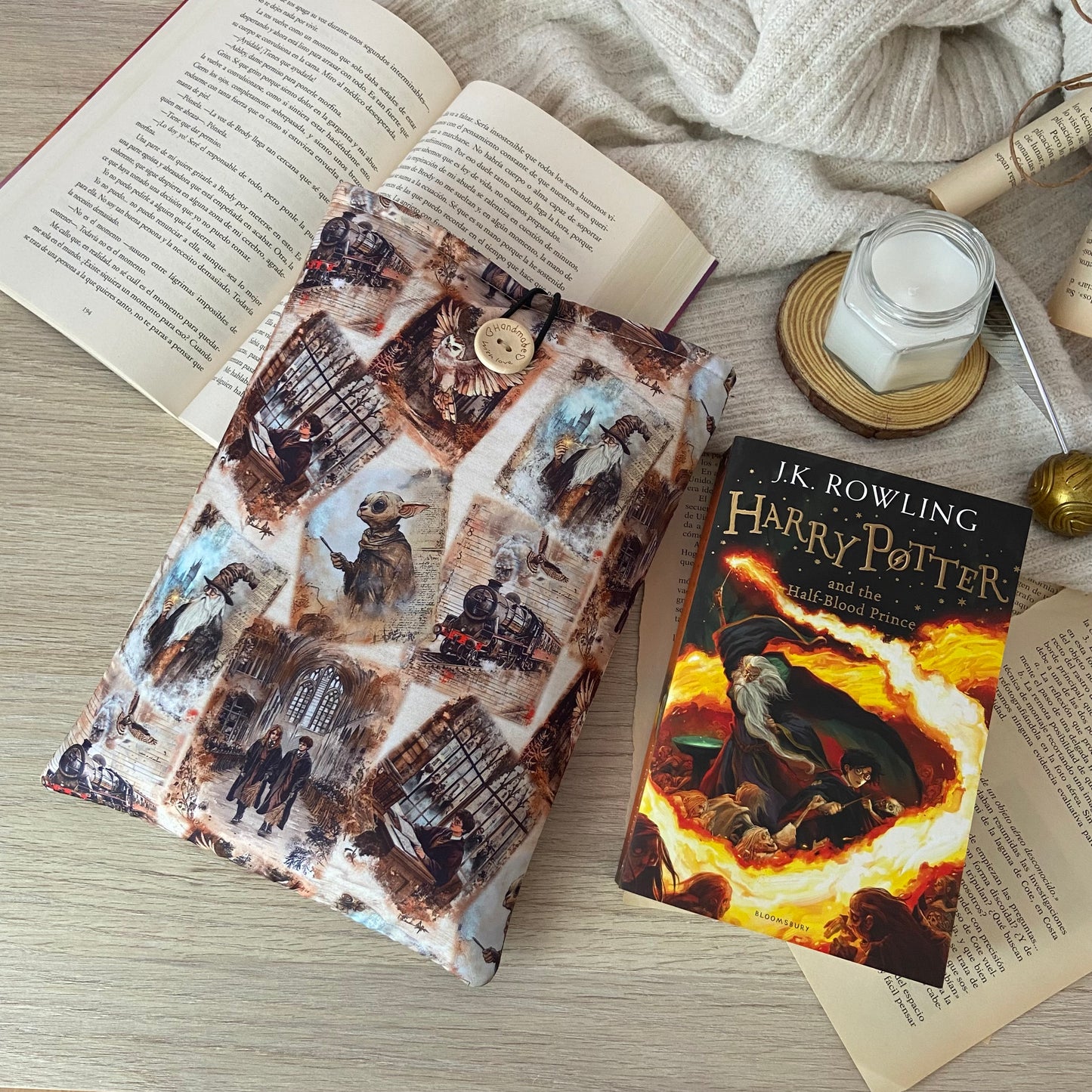 Funda literaria collage Hogwarts