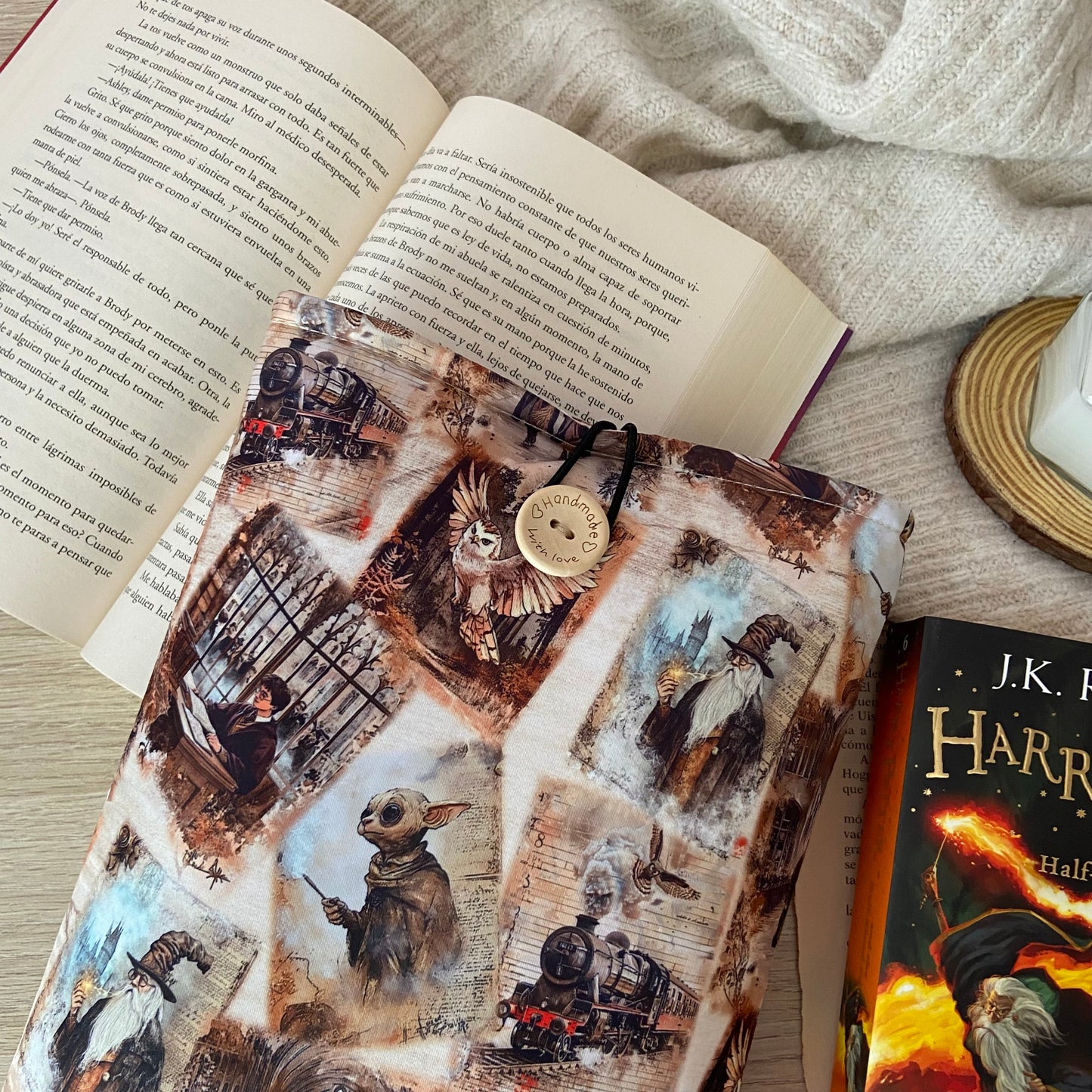 Funda literaria collage Hogwarts