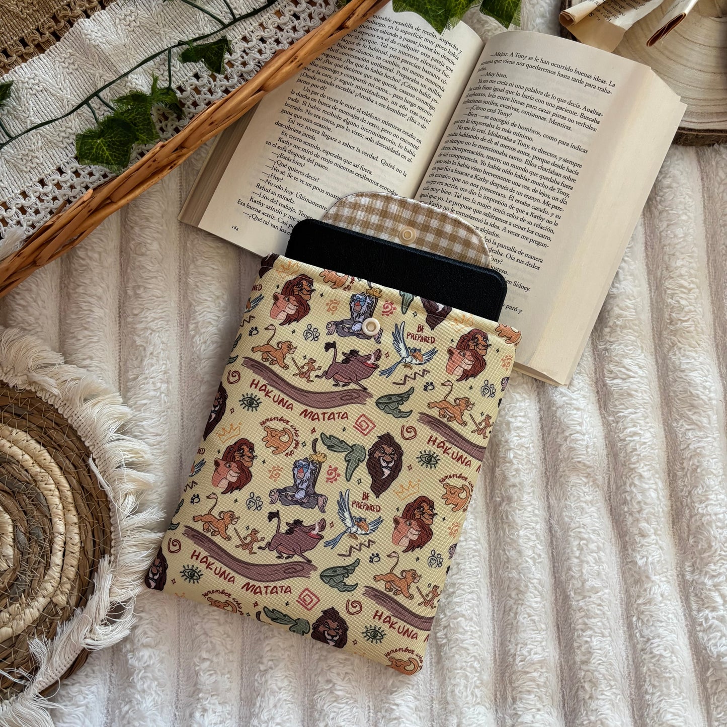 Funda kindle/kobo Rey León impermeable