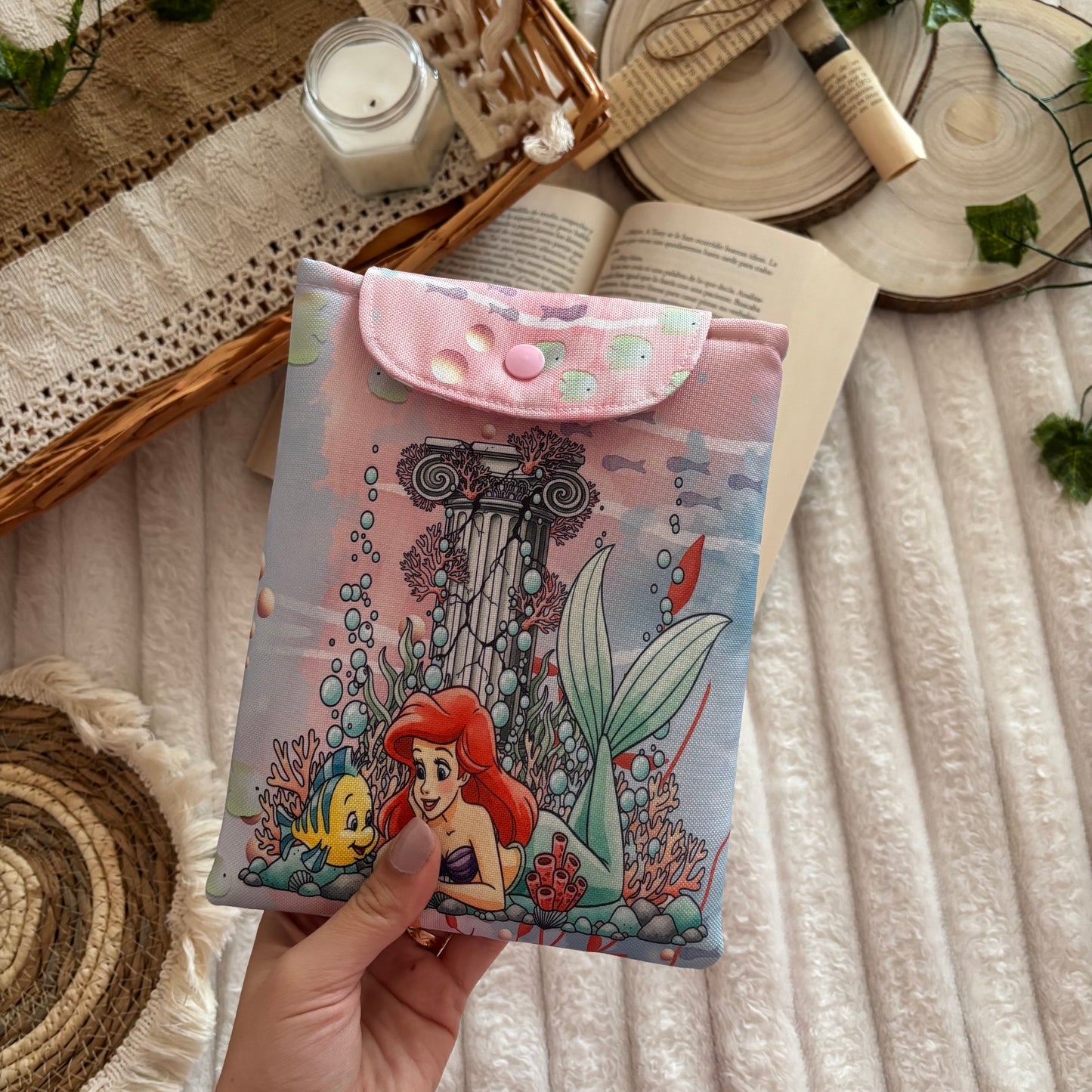 Funda kindle/kobo libra colour La sirenita under the sea impermeable
