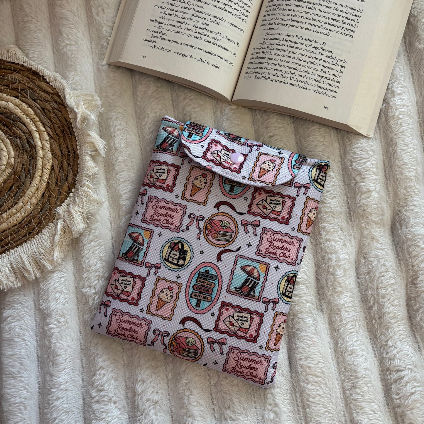 Funda kindle/kobo libra colour summer readers club impermeable