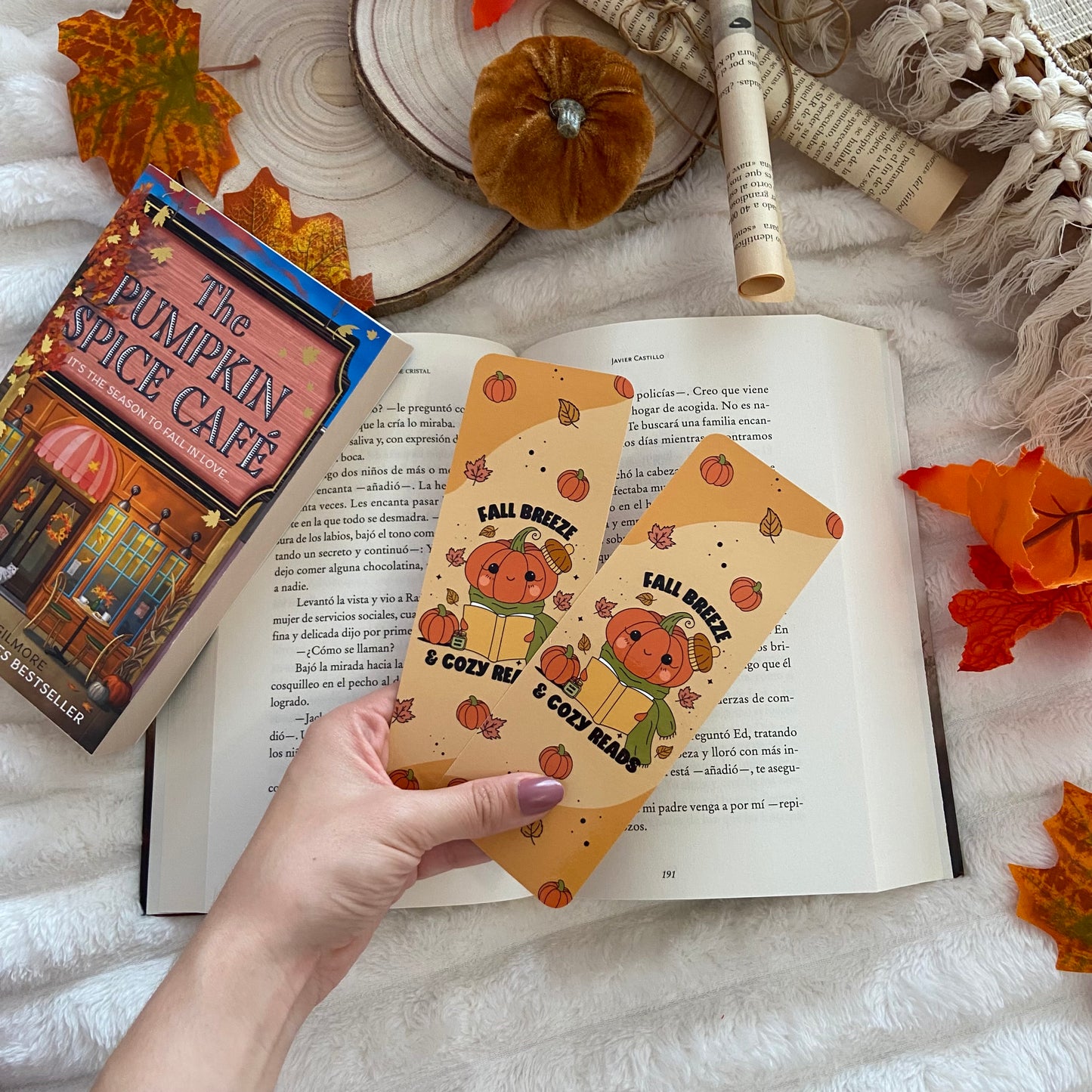 Marcapáginas Fall breeze & cozy reads