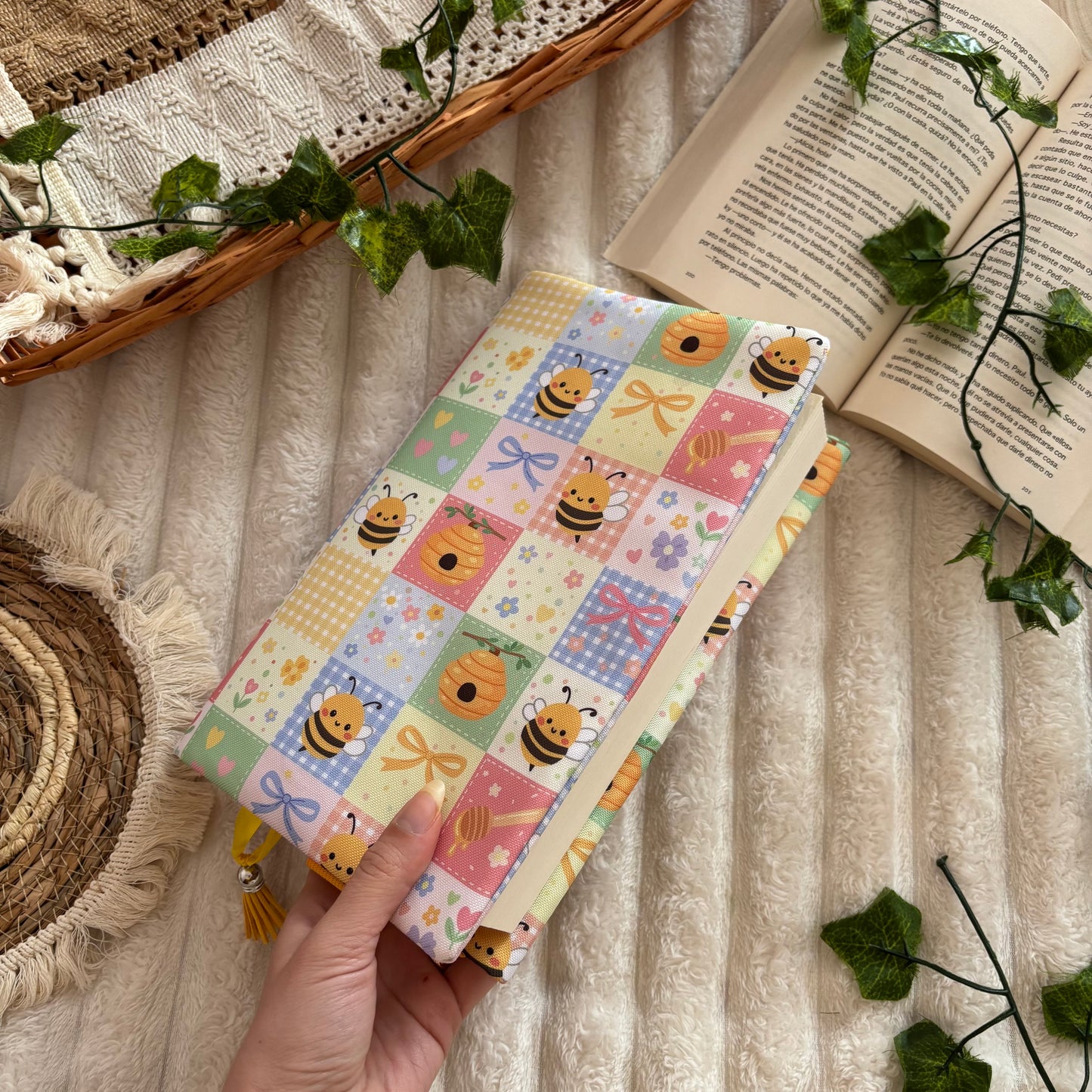 Funda ajustable abejitas impermeable